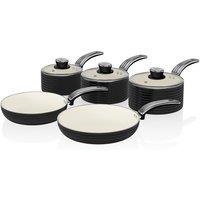 5-Piece Retro Pan Set in Black