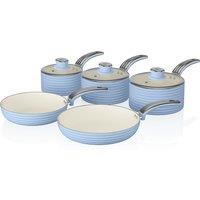 5-Piece Retro Pan Set in Blue