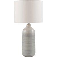 Blue and Grey Ceramic Ombre with Cotton Shade Table Lamp