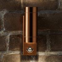 Copper Dual Lit Sensor Outdoor Wall Light