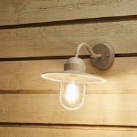 Taupe and Clear Glass Fisherman Style Outdoor Wall Light