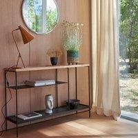 Tidder Metal & Oak Veneer Console Table