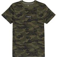 Camo Print Cotton T-Shirt with Crew Neck, 10-16 Years