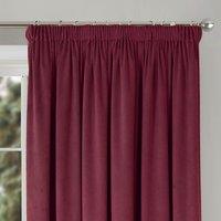 Clever Velvet Lined Pencil Pleat Single Door Curtain in Wine