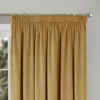 Clever Velvet Lined Pencil Pleat Curtains in Honey