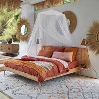 Saghil Rattan Bed & Bedside Table Set