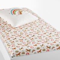 Licorne Fitted Sheet in Unicorn Print Cotton Percale