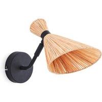 Rozza Metal and Raffia Wall Lamp