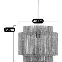 Yaku Double Layer Hemp Ceiling Light, Diameter 40cm