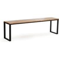 Hiba Solid Oak & Metal Bench