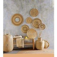 Set of 3 Jutlo Round Woven Straw Wall Decorations