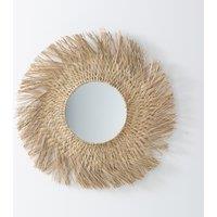 Loully 70cm Diameter Sunburst Straw Mirror