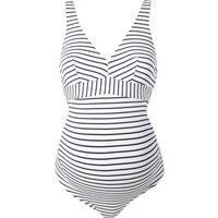 Striped Halterneck Maternity Swimsuit