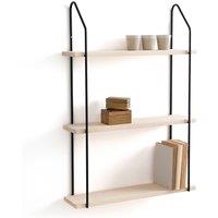 Vinto 65cm Long Pine & Metal Triple Wall Shelf