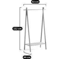 Compo Oak Hanging Rail Unit