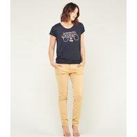 Cotton Short-Sleeved T-Shirt with Logo Print and Crew Neck