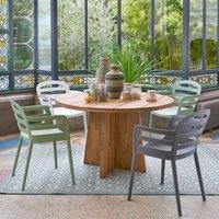 Ajowan Round Acacia Garden Table (Seats 6)