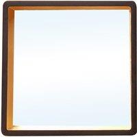 54cm Black Wall Mirror with Gold Edge