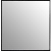 52cm Square Contemporary Wall Mirror in Matte Black