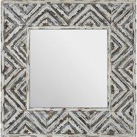 89cm Wall Mirror in Fir Wood Frame
