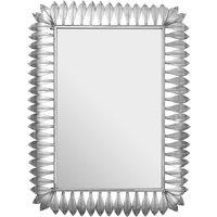 121 x 91cm Leaf Wall Mirror in Silver