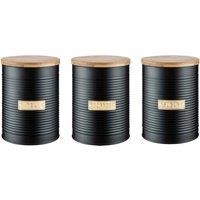 Otto Tea Coffee Sugar Canisters in Black