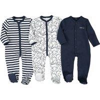 Pack of 3 Sleepsuits in Cotton