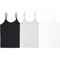 Pack of 3 Vest Tops in Plain Cotton