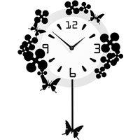 40cm Black and White Acrylic Pendulum Wall Clock