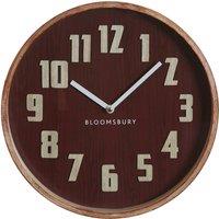 30cm Red Grain Wooden Wall Clock