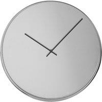 40cm Mirrored Face Silver Wall Clock