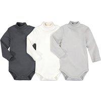 Pack of 3 Bodysuits in Organic Cotton with Long Sleeves