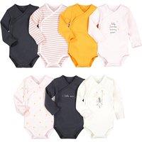 Pack of 7 Bodysuits in Cotton, Prem-2 Years