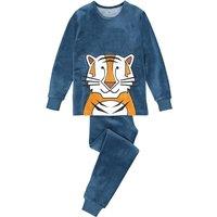 Tiger Cotton Mix Pyjamas in Velour, 3-12 Years