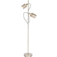 Antique Brass Dual Lit Adjustable Spotlight Floor Lamp