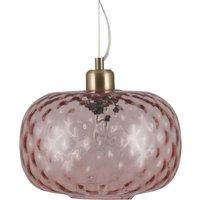 Rose Textures Glass Oval Pendant Ceiling Light