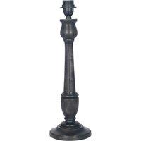 Antique Black Candlestick Wood Table Lamp Base