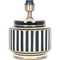 Small Black and White Stripe Humbug Table Lamp Base