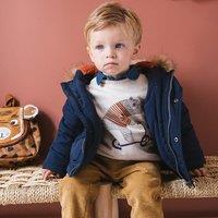 Fleece-Lined Hooded Parka, 3 Months-3 Years