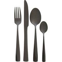 16-Piece Black Stainless Steel Cutlery Set