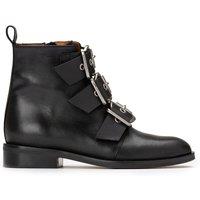 Dirce Leather Buckled Ankle Boots