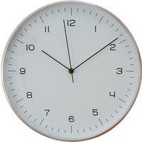 31cm White and Copper Wall Clock