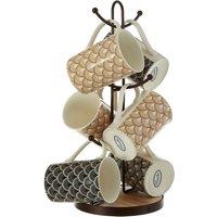 6-Mug Tree in Bronze Finish
