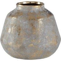 Small Grey Ceramic Gold Finish Vase