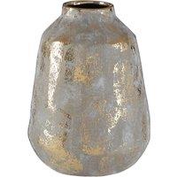 Medium Grey Ceramic Gold Finish Vase