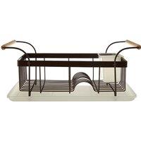 Metal Dish Rack in Bronze Finish