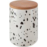 Large Black Speckled Storage Canister