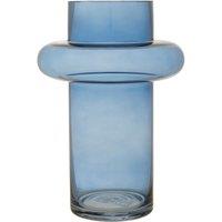 30cm Blue Finish Glass Vase