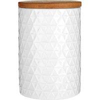 Geome Triangle Storage Canister in White Dolomite