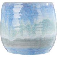 17cm Blue Stoneware Planter